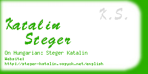 katalin steger business card